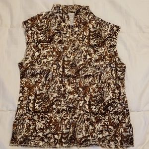 Casual Corner Petite(P) stretch printed top